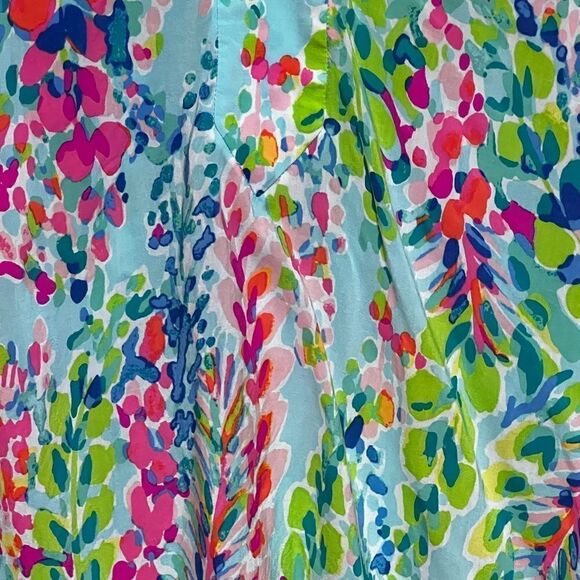 NWOT Lilly Pulitzer Martinique Tunic Top Blouse Catch The Wave Sz M - Picture 9 of 9